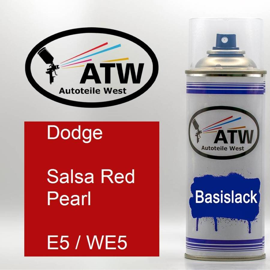 Dodge, Salsa Red Pearl, E5 / WE5: 400ml Sprühdose, von ATW Autoteile West.